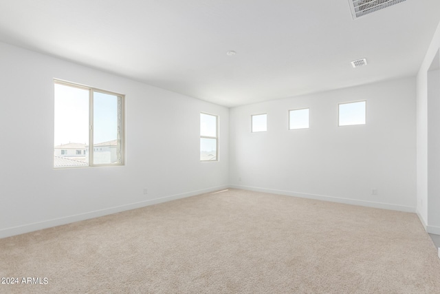 carpeted empty room featuring plenty of natural light