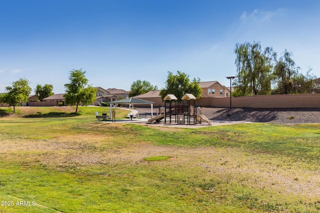 2191 W Goldmine Mountain Dr, Queen Creek, AZ 85144 - view of yard featuring a playground and a gazebo
