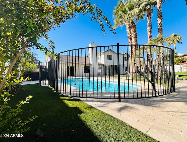 view of pool with a patio area