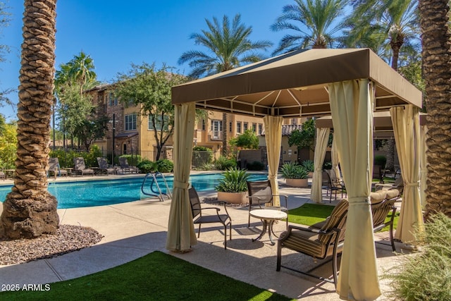 2470 E Roma Ave, Phoenix, AZ 85016 - community pool with a gazebo and a patio area