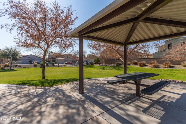 view of patio with a gazebo