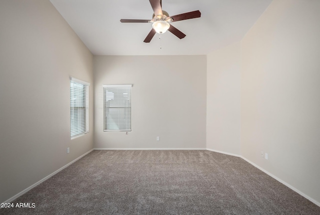 3847 W Yellow Peak Dr, San Tan Valley, AZ 85144 - spare room with baseboards, carpet, and a ceiling fan