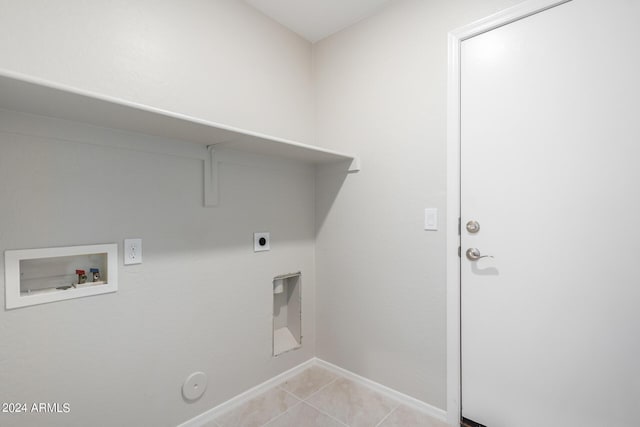 3847 W Yellow Peak Dr, San Tan Valley, AZ 85144 - laundry room with gas dryer hookup, laundry area, hookup for a washing machine, light tile patterned flooring, and electric dryer hookup
