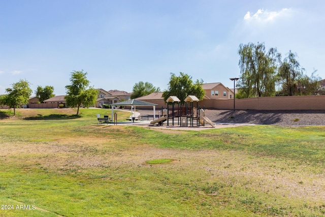 3847 W Yellow Peak Dr, San Tan Valley, AZ 85144 - view of yard with fence and a playground