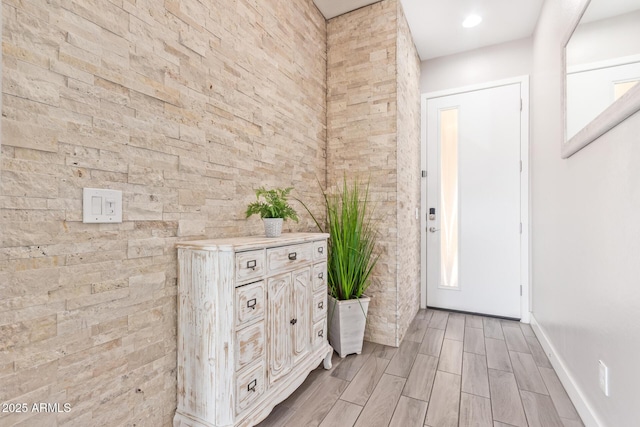 12083 W Peak View Rd, Peoria, AZ 85383 - foyer with wood tiled floors and baseboards