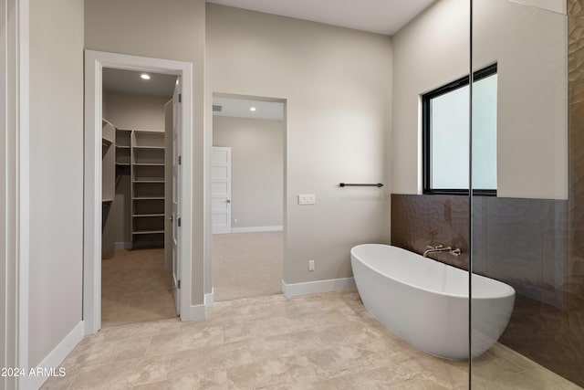 bathroom with a bathing tub