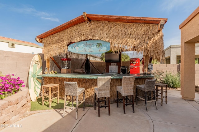 view of patio with fence