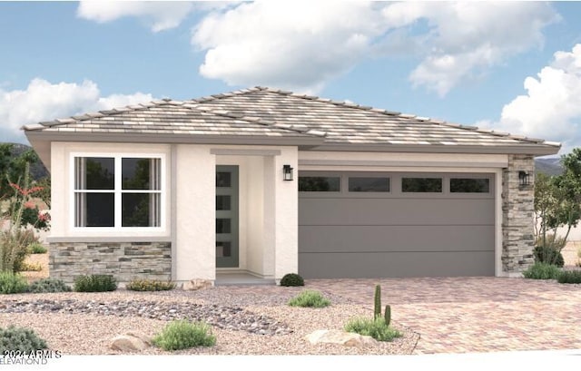 view of front of house featuring a garage