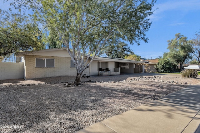 view of ranch-style house