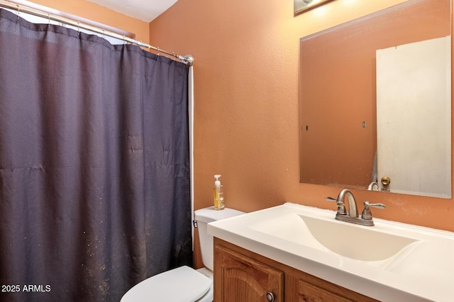 3410 W Pershing Ave, Phoenix, AZ 85029 - bathroom with vanity, toilet, and a shower with curtain