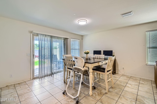 2955 E Flossmoor Ave, Mesa, AZ 85204 - dining room featuring light tile patterned floors and baseboards