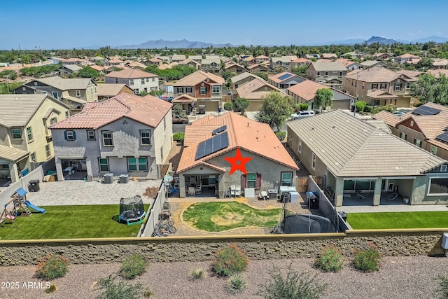 2955 E Flossmoor Ave, Mesa, AZ 85204 - aerial perspective of suburban area featuring a mountainous background