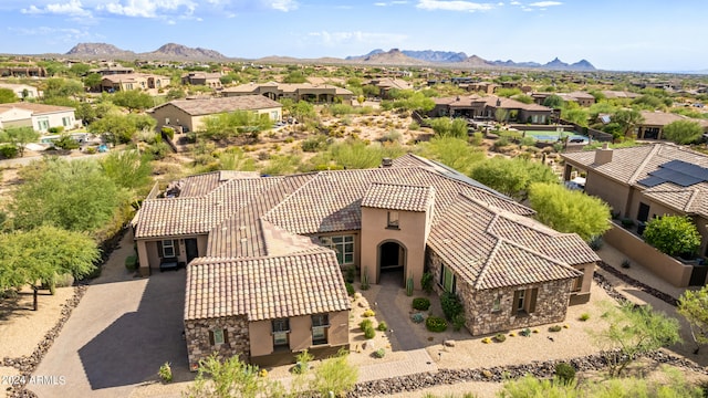 aerial view featuring a mountain view