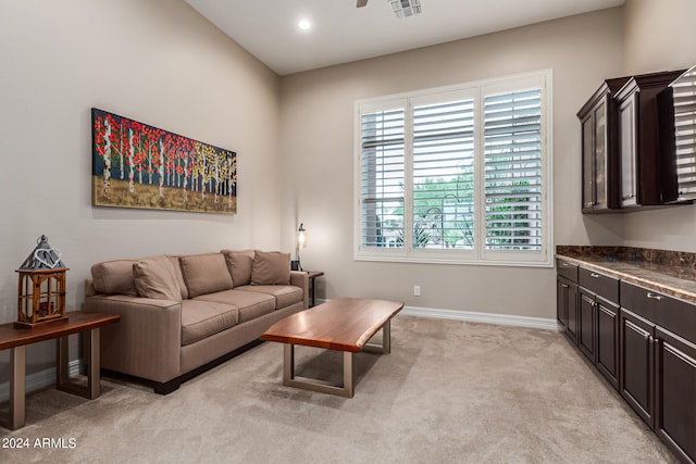 view of carpeted living room