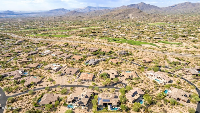 aerial view featuring a mountain view