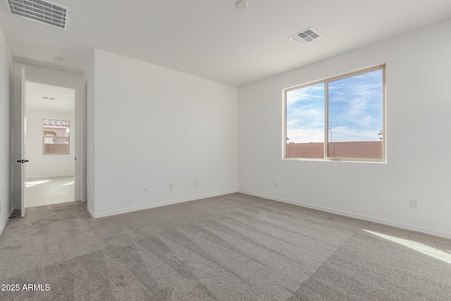 view of carpeted spare room