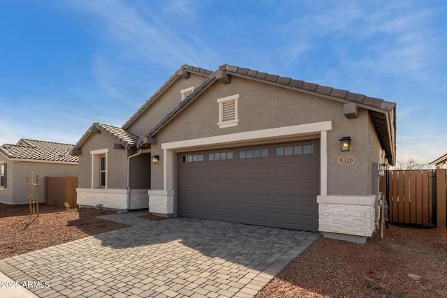 view of front of house featuring a garage