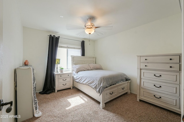 2218 E Anchor Dr, Gilbert, AZ 85234 - bedroom with light carpet and a ceiling fan