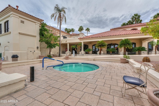 2218 E Anchor Dr, Gilbert, AZ 85234 - view of pool featuring a patio and an in ground hot tub