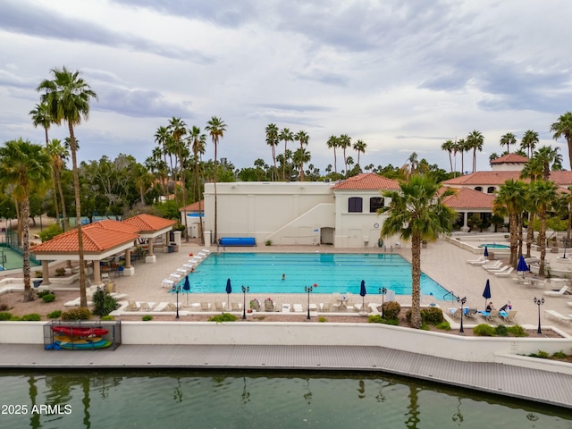 2218 E Anchor Dr, Gilbert, AZ 85234 - pool with fence and a patio area
