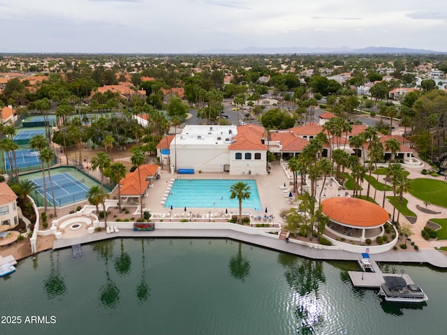 2218 E Anchor Dr, Gilbert, AZ 85234 - birds eye view of property with a water view