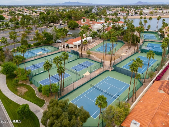 2218 E Anchor Dr, Gilbert, AZ 85234 - drone / aerial view featuring a water and mountain view