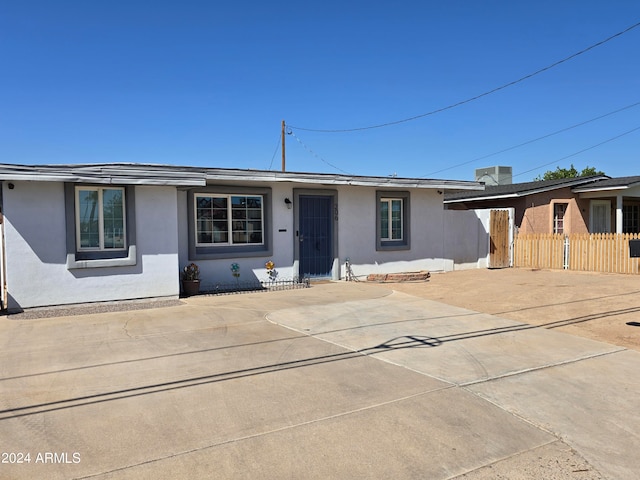 view of single story home