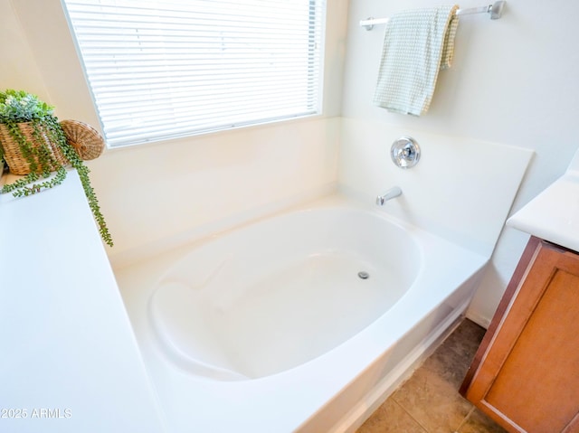 35721 N Zachary Rd, Queen Creek, AZ 85144 - bathroom with vanity, tile patterned floors, and a bath
