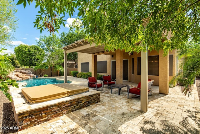 1268 N Pine St, Gilbert, AZ 85233 - swimming pool with a patio area and a pergola