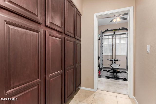 1268 N Pine St, Gilbert, AZ 85233 - corridor with baseboards and light tile patterned floors