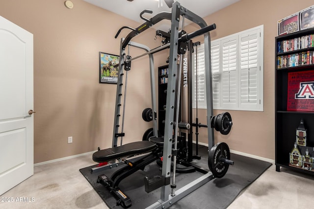 1268 N Pine St, Gilbert, AZ 85233 - exercise area with baseboards and carpet flooring