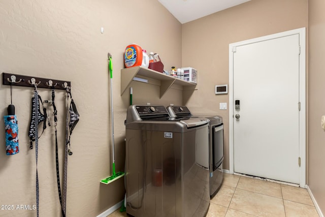 1268 N Pine St, Gilbert, AZ 85233 - washroom with separate washer and dryer and light tile patterned floors