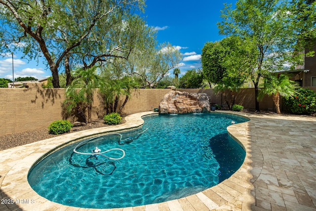 1268 N Pine St, Gilbert, AZ 85233 - view of pool with a fenced backyard and a patio area
