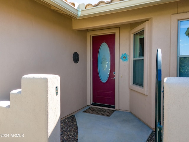 view of doorway to property