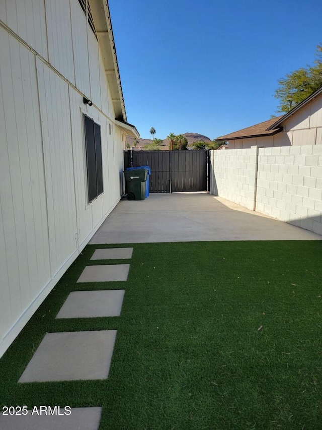 view of yard featuring a patio