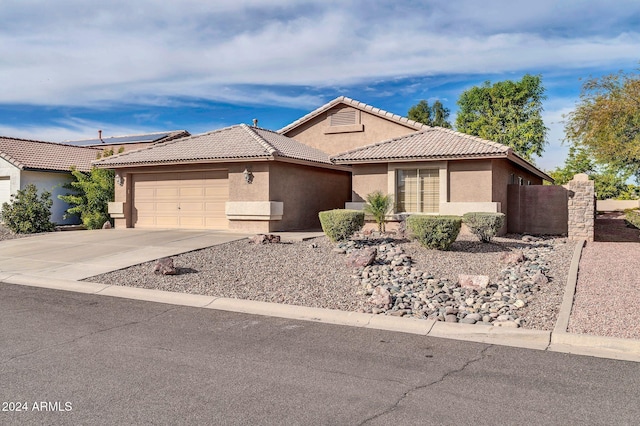 view of front of home featuring a garage