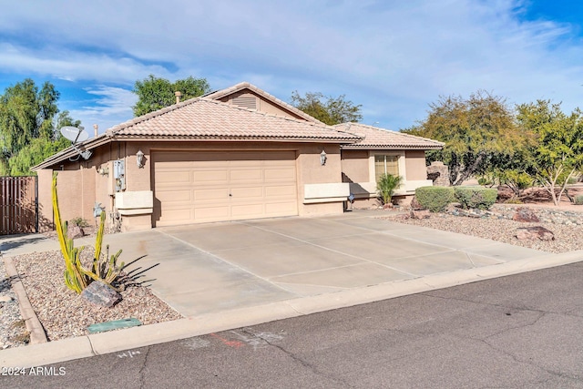 view of front of home featuring a garage