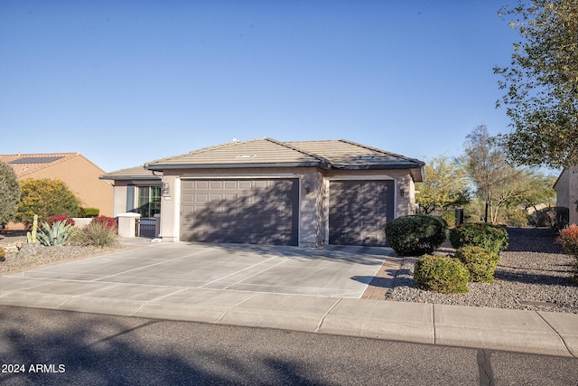 view of front facade with a garage