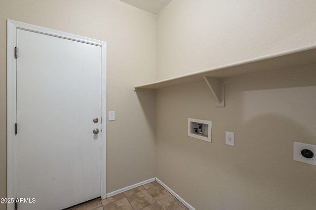 1170 S Agnes Ln, Gilbert, AZ 85296 - washroom featuring laundry area, light tile patterned floors, baseboards, washer hookup, and electric dryer hookup