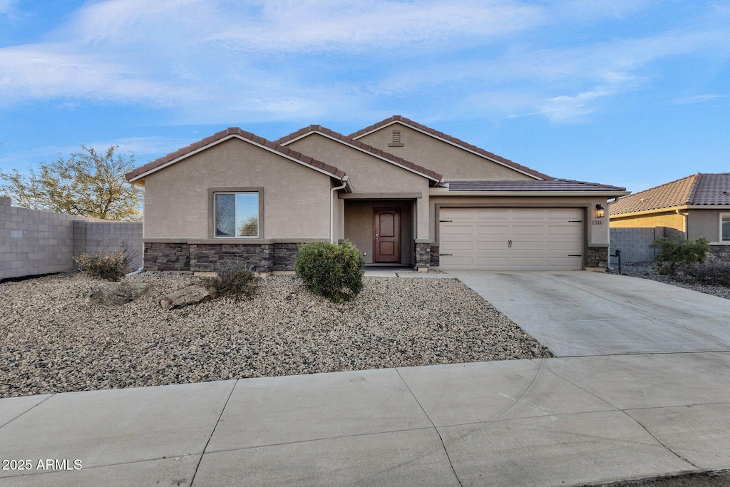 ranch-style house with a garage