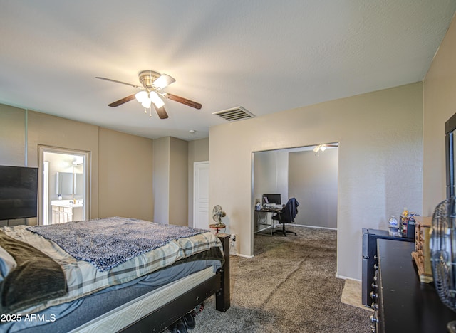 6811 W Darrel Rd, Laveen, AZ 85339 - carpeted bedroom with visible vents, baseboards, and ceiling fan