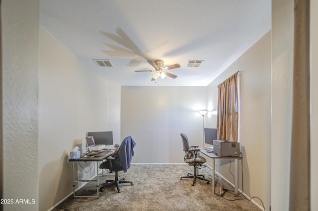 6811 W Darrel Rd, Laveen, AZ 85339 - carpeted office space with ceiling fan, baseboards, and visible vents