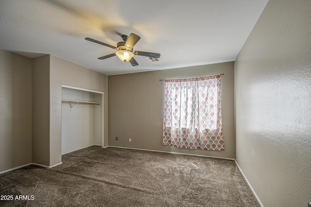 6811 W Darrel Rd, Laveen, AZ 85339 - unfurnished bedroom featuring carpet flooring, a closet, and a ceiling fan