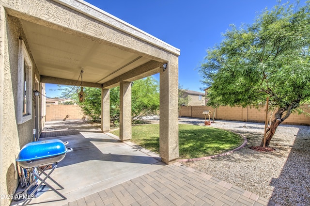 6811 W Darrel Rd, Laveen, AZ 85339 - view of patio featuring area for grilling and a fenced backyard