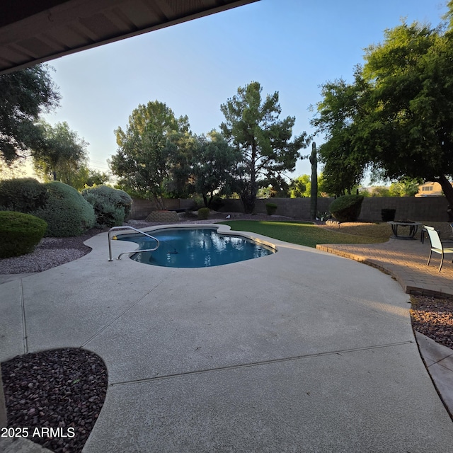 1032 E Sheffield Ave, Chandler, AZ 85225 - view of pool with a patio area and a fenced backyard