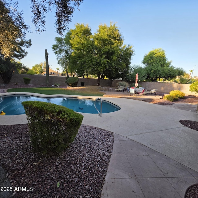 1032 E Sheffield Ave, Chandler, AZ 85225 - view of pool with a patio area and a fenced backyard