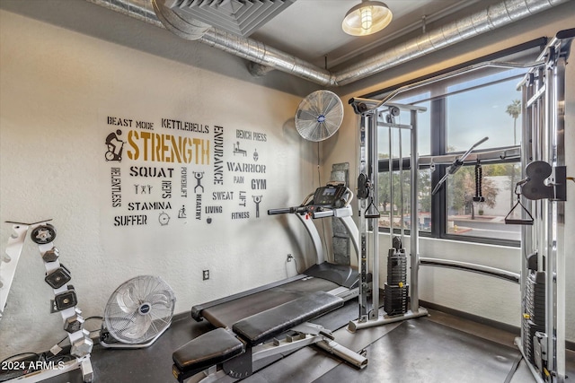 view of exercise room