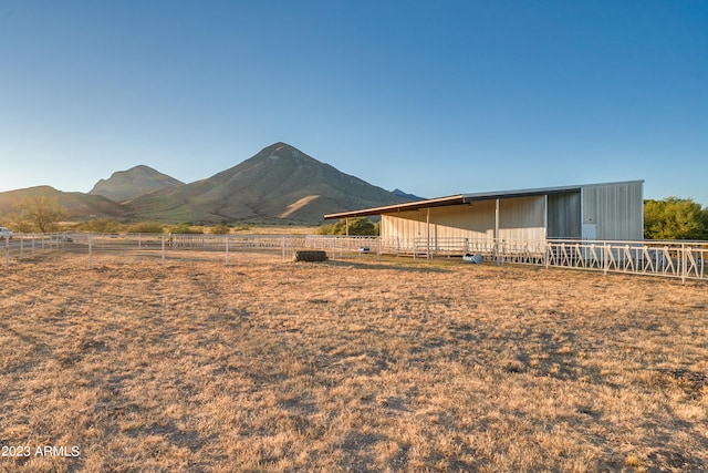 exterior space featuring a rural view