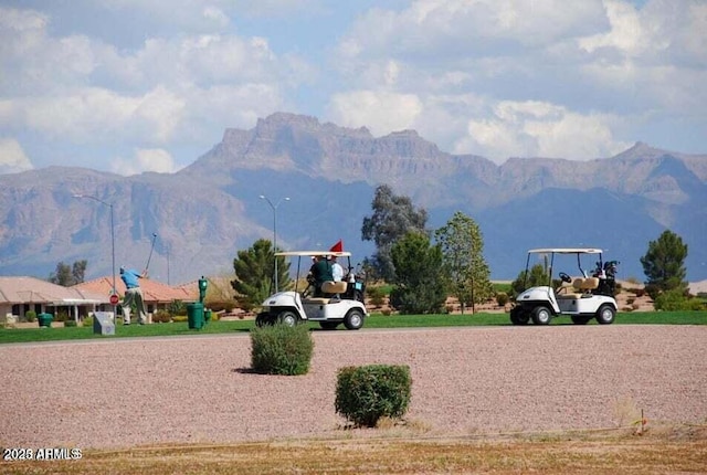 view of property's community with a mountain view