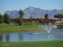 view of water feature with a mountain view